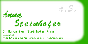 anna steinhofer business card